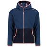 CMP Girl's Full Zipper Hooded Color Block Fleece Jacket