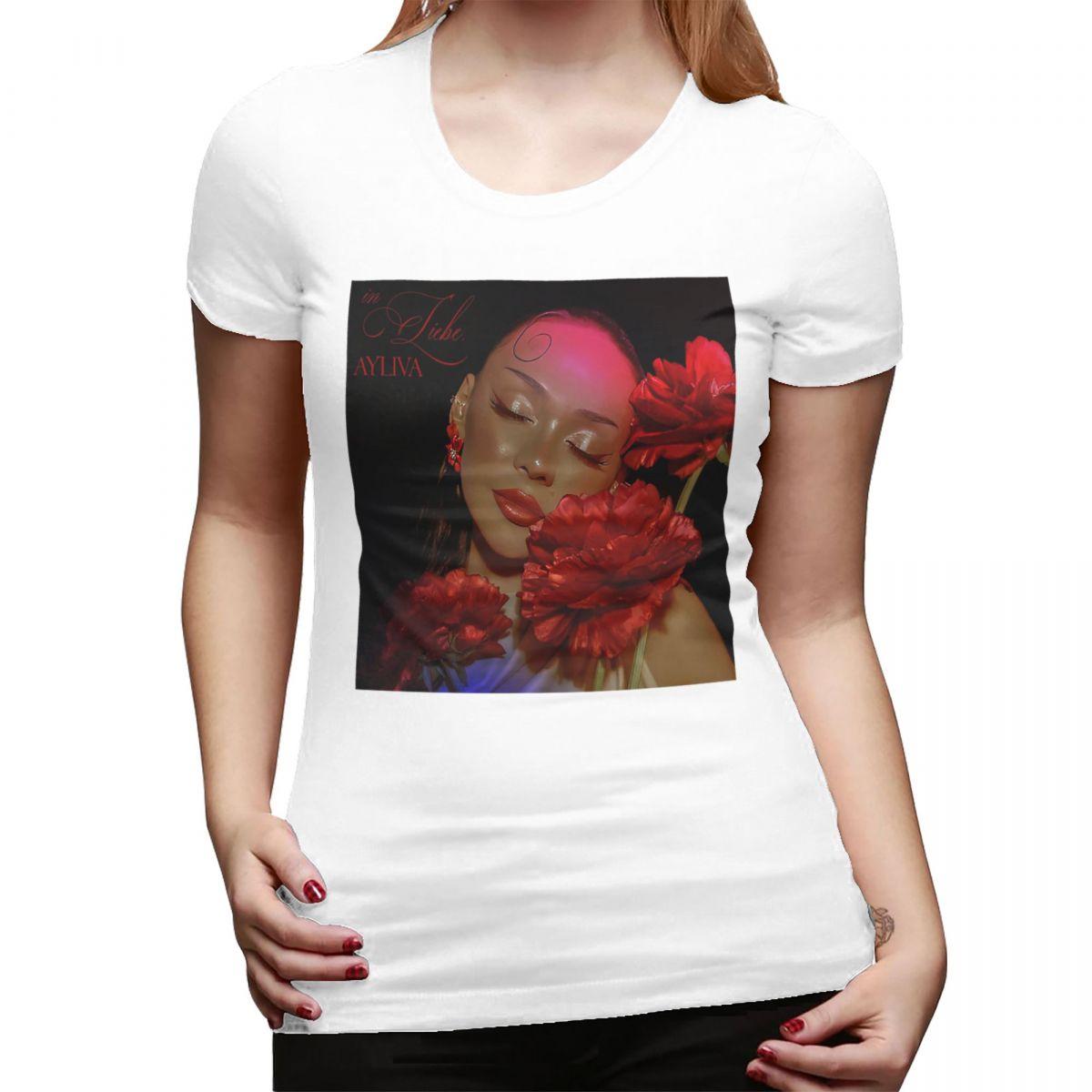 

Ayliva In Liebe TShirt for Women ONeck Streetwear T Shirts Womens Tees Short Summer Clothes Tops S