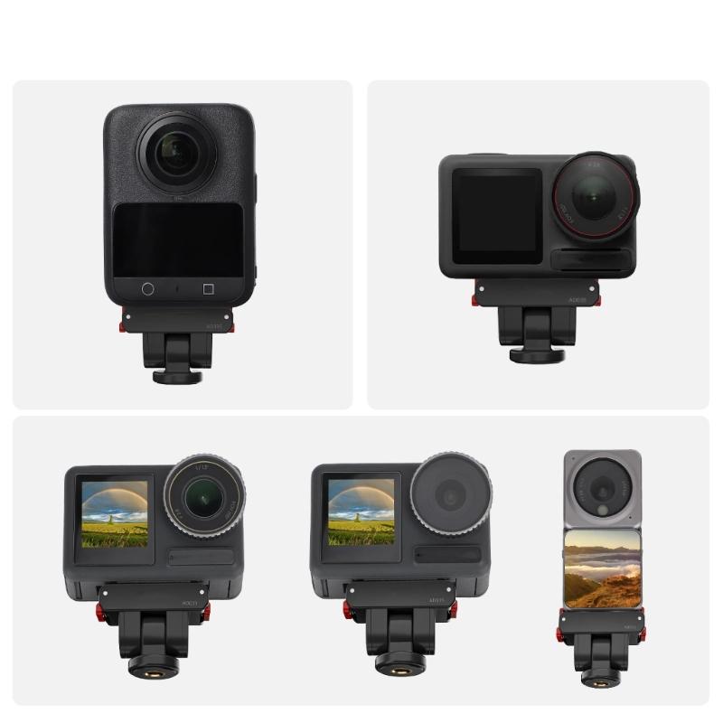 180Degree Adjustable Camera Mount Magnetic Conversion Adapters for OSMO360 Action Cameras Durability Aluminum Alloy