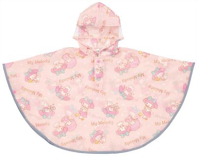 Skater-Regenponcho, Regenmantel für Kinder, geeignete Körpergröße 80–100 cm, Sanrio My Melody RAPO2-A