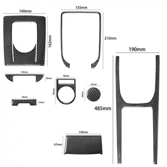 Carbon Fiber Transmission Console Kit Cover Trim For Land Rover Discovery Sport