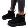 Women's Winter New Platform Snow Boots Fleece Lined Thickened Bread - Style Cotton Boots