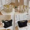 Canvas Tote Bag With Stitching For College Students Street Style Fashion