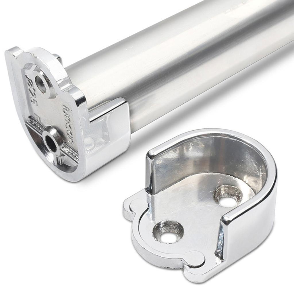 Pack of 2 Rail Mount Closet Clothes Tube Holder Rail End Support Holder Closet Rail Mount Simple Install for Clothes
