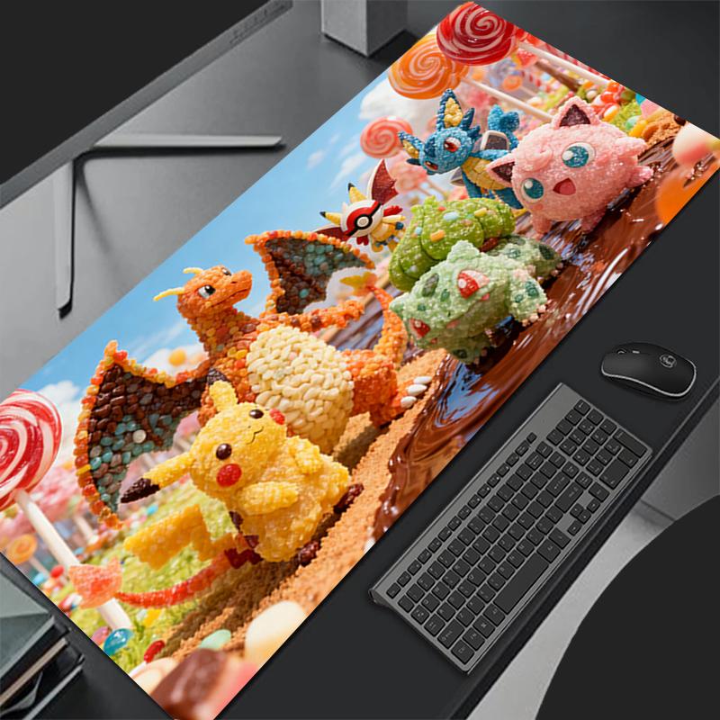 Anime Pokemon Pikachu Mouse Pad Gaming Accessories Computer Keyboard Gamer Designed Specifically For esports Games Mousepad