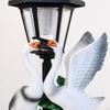 Crane Statue with Solar Lantern Outdoor Decorative Landscape Lighting