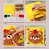 Handmade Wool Embroidery Kit Children's Handmade Plush Sewing Board DIY Sewing Plush Animals Educational Craft Kit