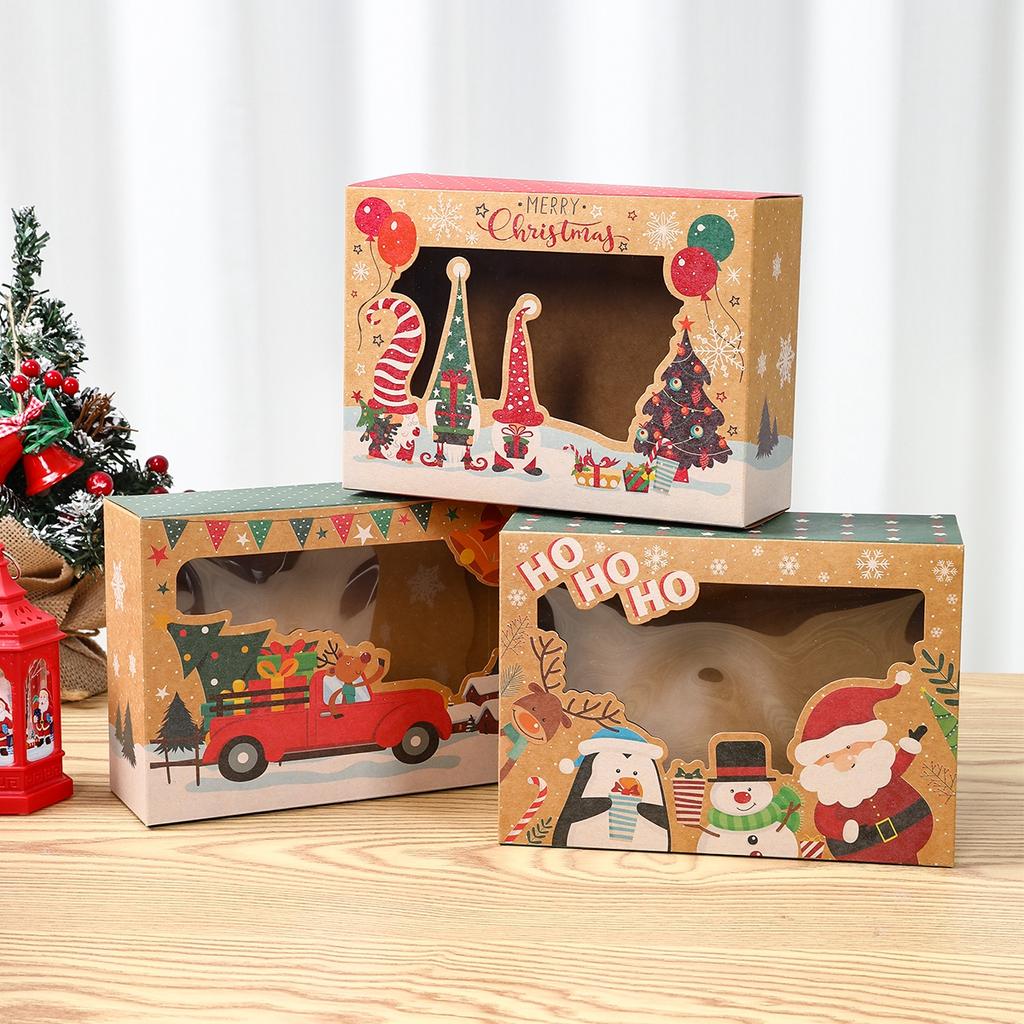 Christmas Candy Box Dessert box Cake Box Window Cookie Box Gingerbread Box Merry Christmas decoration for home 2026 Navidad