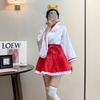 Shrine Maiden Red and White Fox Japanese Style Lolita Long Everyday Halloween Adult Socks [RPFLQ] Cosplay, Dress, Kimono, Style, Sleeves, Wear, Moe,