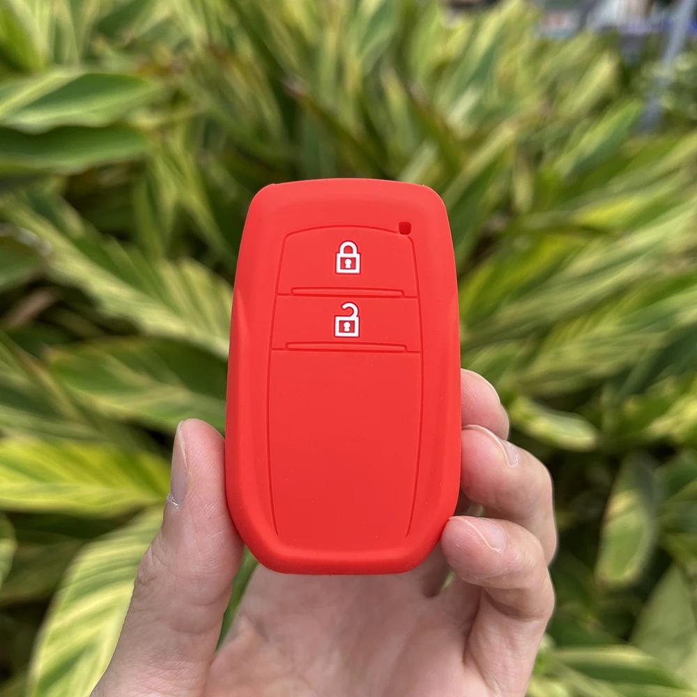 2button Car Key Case Cover For Toyota Land Cruiser 200 Prado Crown TLK 200 Yaris Cross Hilux Innova Rav4 Fortuner Camry 55 50