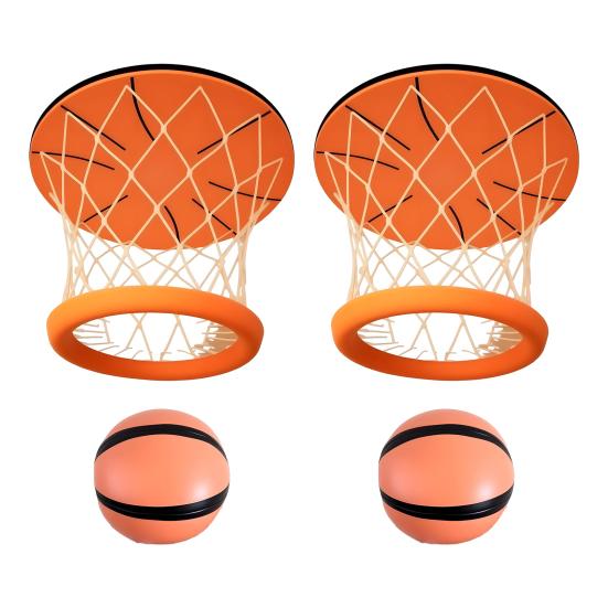 1/2 Набори Іграшка Баскетбольне кільце для стелі з 1/2 м'ячами Підвісна міні-баскетбольна гра для приміщень Зняття стресу Дитяча баскетбольна іграшка-мішень