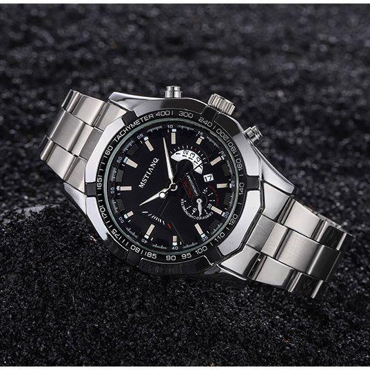 Fashion Watch Men'S High Value Business Steel Belt Men'S Watch Calendar Trend Atmospheric Quartz Watch