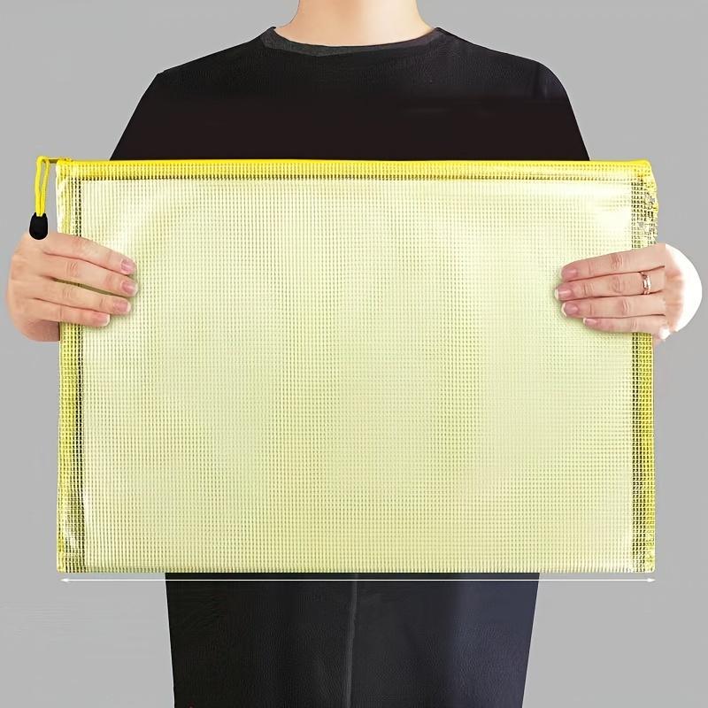 

A3 Plastic Wallets Folders - 5PCS Zip Lock Bags Document Wallets Zipper File Folders for School Office Supplies жёлтый