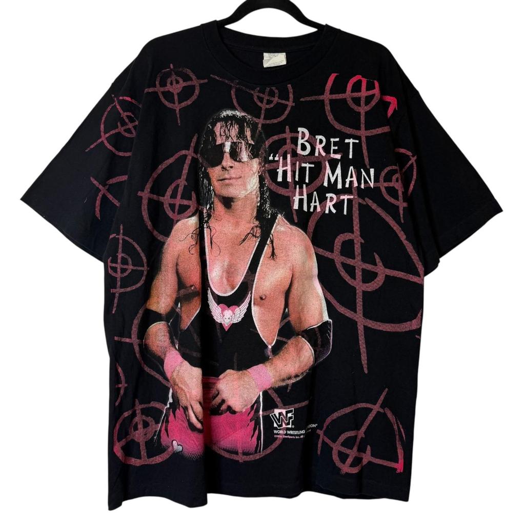 1996 Bret Hitman Hart WWF T Shirt Sz XL (B2640)