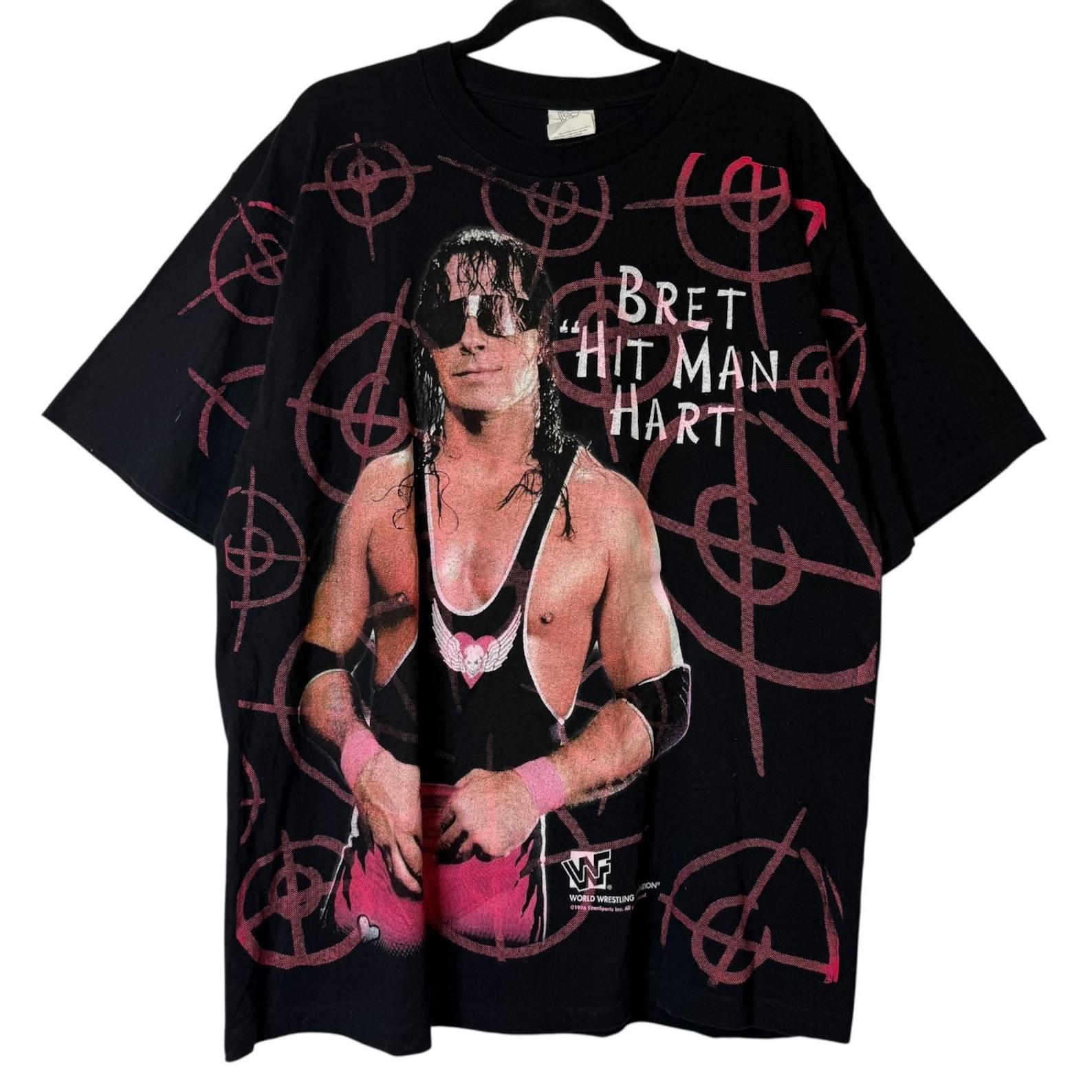 1996 Bret Hitman Hart WWF T shirt Sz XL (B2640) S