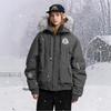 New Down Jacket for Women in Winter, Thickened Overalls, Small Korean Couple, Big Fur Collar, Padded Jacket