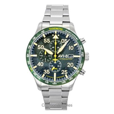 Hawker Hurricane Chronograph Limited Edition Green Dial Quartz AV-4130-33 Men's Watch With Extra Strap