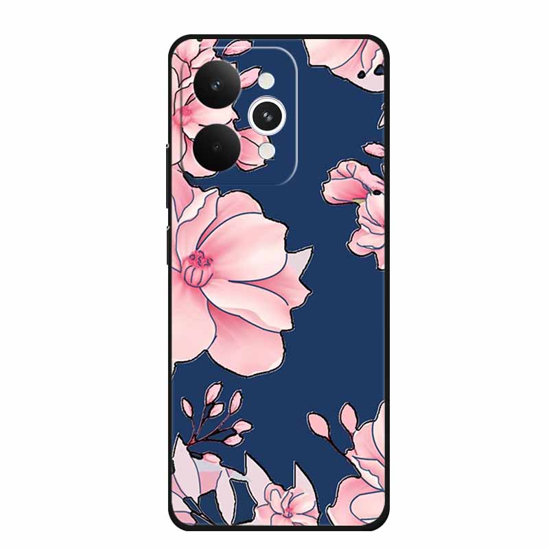 For Realme 15 15 Pro 5G Black Case 3D TPU Silicone Soft Back Cover For Realme C15 6.5" Funda Emboss Relief Flowers Bag Casing