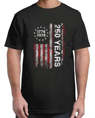America 250th Birthday US Flag Vintage Adult S-4XL Unisex T-Shirt