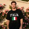 Vintage Italia Italienische Flagge Italien Grafik T-Shirts Herren T-Shirts Sommer Stil Mode Frau Mann Hohe Qualität Baumwolle T-Shirts