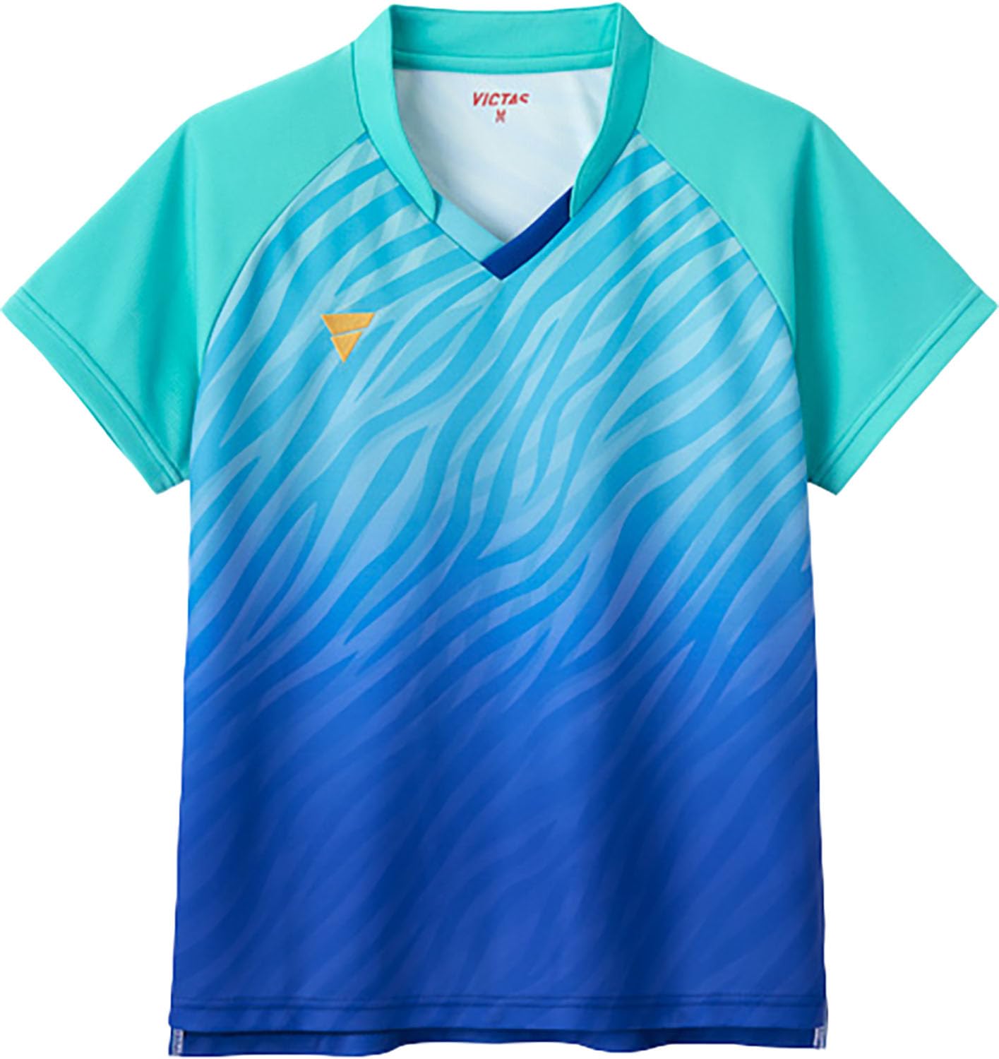 

Table Tennis Game Shirt JTTA Officially Approved Sweat Absorbent Quick Drying Available in Blue L 512502 [Victus] V-LGS502 Women s 2XS~4XL