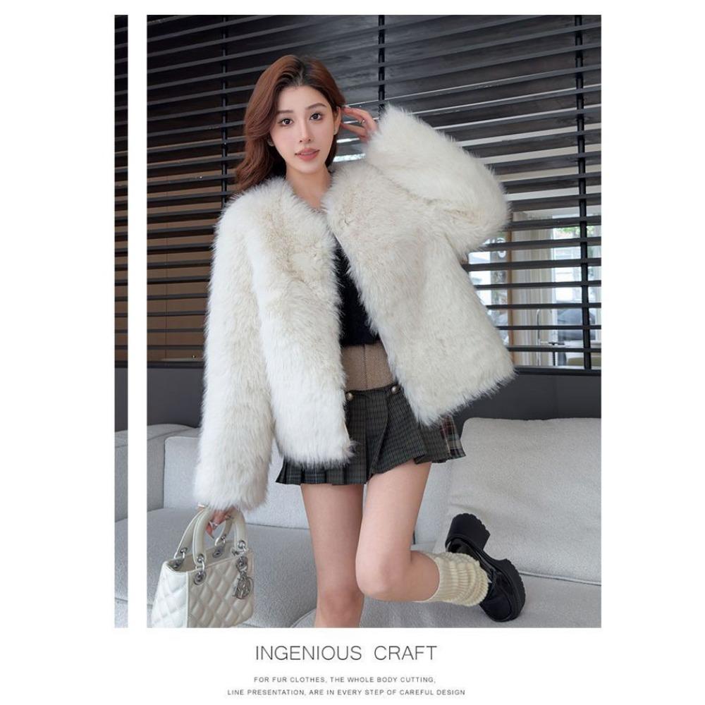 Fur Winter New Warm Coat Environmentally Friendly Fox Fur Short Thick Fur Coat