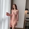 Pajamas Female Sexy Ice Silk Thin Ins Wind Summer New Lace Nightdress Two-piece Loungewear Spring and Autumn