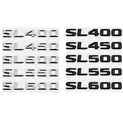 Car Rear Trunk Logo Stickers for SL350 SL400 SL450 SL500 SL550 SL600 Auto Tail Box 3D Emblem Badge Decal
