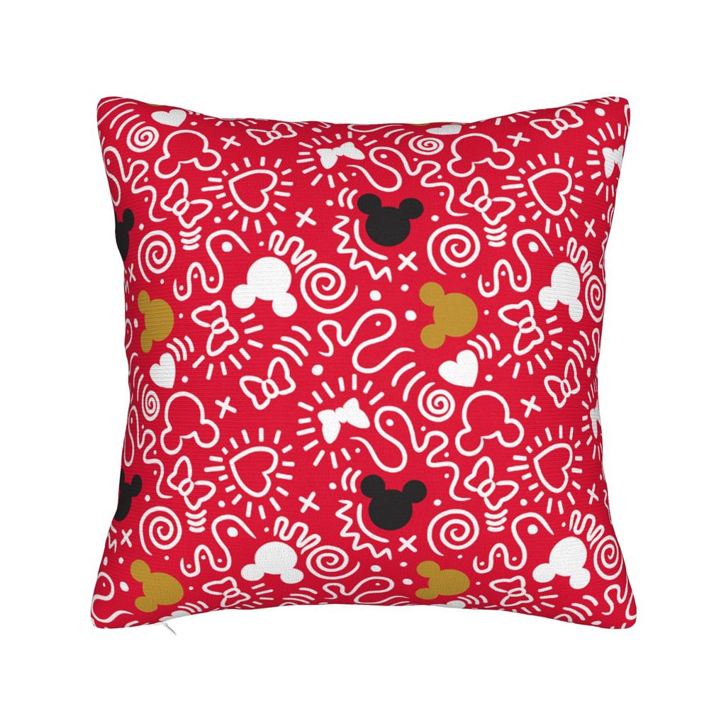 Mickey and Minnie Mouse Holiday Throw Pillow Cover Decorative Pillow Christmas Design , Customized Pillowcover Home Decor