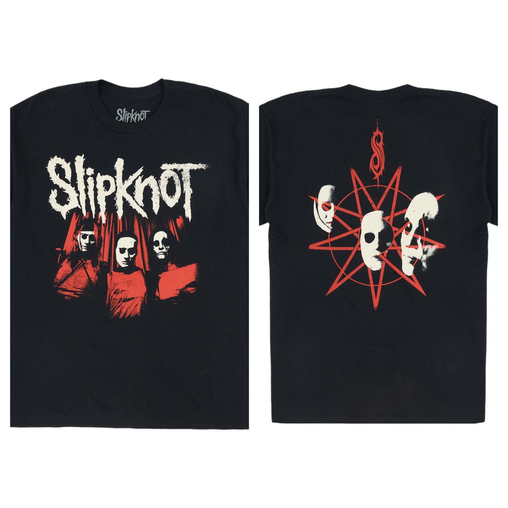 Slipknot Iowa Album Vintage Band Photo Double-Sided T-Shirt, Unisex Nu-Metal Fan Streetwear Tee, 100% Cotton Casual Short Sleeve Top