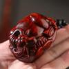 Sandalwood Pixiu Handheld Carved Pendant Ornament - Douyin Craft Gift