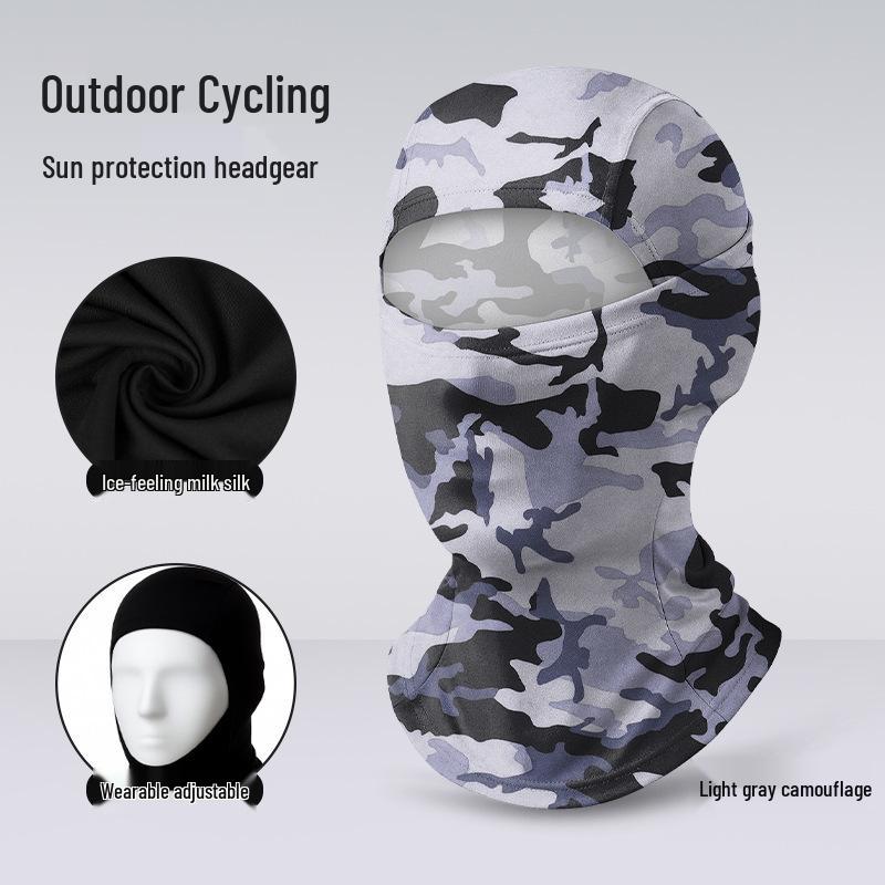 Quick-Dry Multifunctional Summer Cycling Face Mask: Breathable, Sun-Protective, Ice Silk Balaclava & Headband