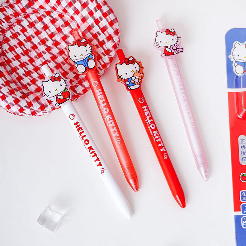 Hello Kitty Cartoon Press-Type Quick-Dry Smooth Pen
