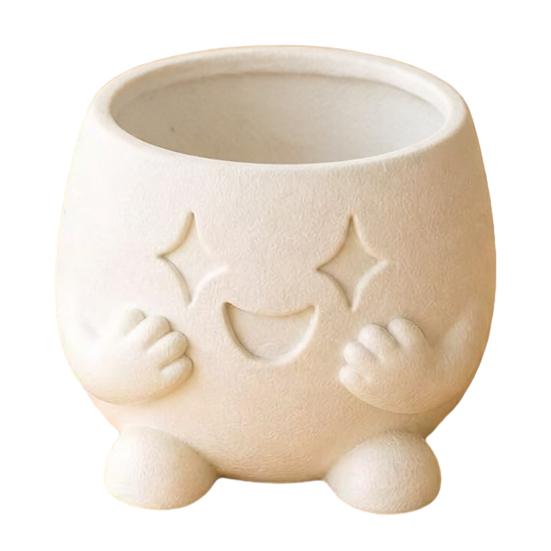 Smiling Face Planter 3D Plant Pot Printed Cute Decorative