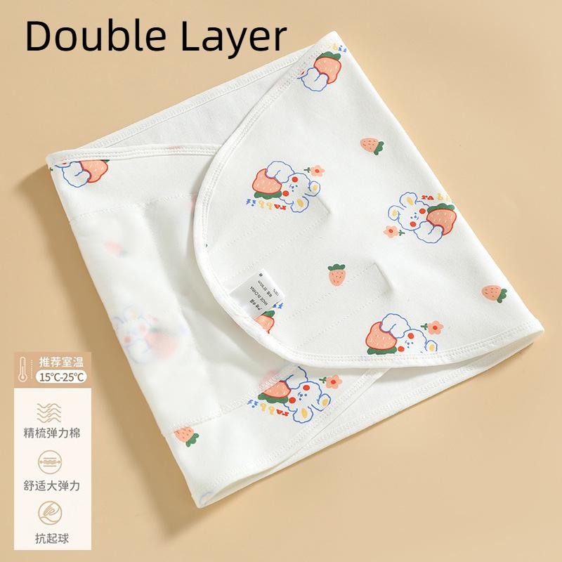 Baby Anti-scare Sleeping Bag Cotton Towel Baby Sleep Quietly Newborn Swaddling Towel Spring and Summer Thin Quilt Wrap