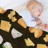 3D Cheese Variety - Mozarella, Swiss, Cheddar, Camembert, Emmental, Gouda Gorgonzola Throw Blanket Sofas Soft Plaid Blankets