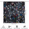 Unframed Anime Shower Curtain Japanese Cartoon Backdrop Waterproof Bathroom Decor Washable Liner