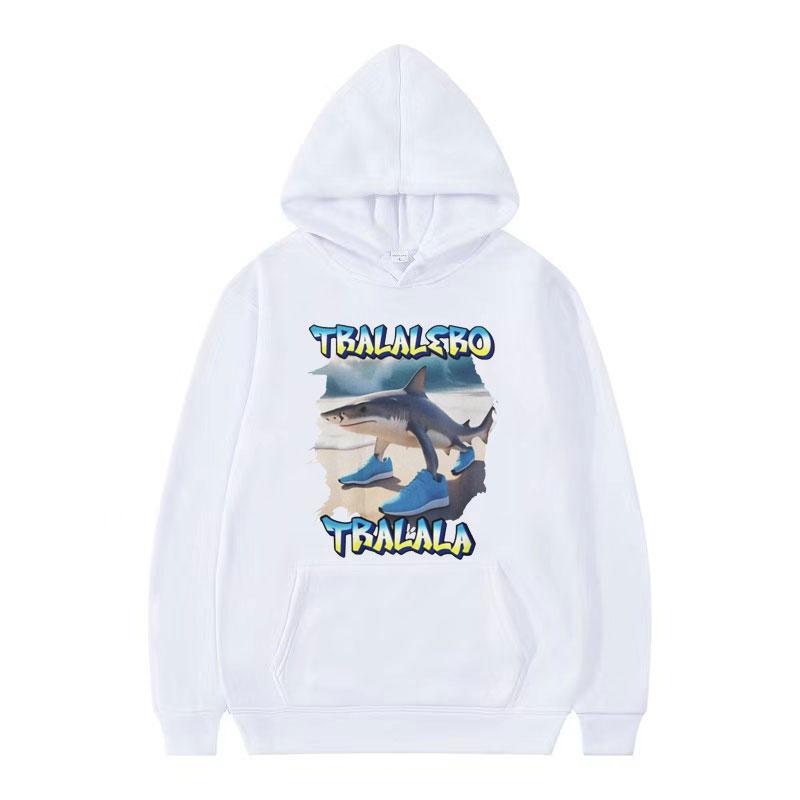 Tralalero Tralala Funny Shark Meme Hoodie Tops Men Women's Fashion Hip Hop Oversized Hoodies Male Casual Long Sleeve Sweatshirts