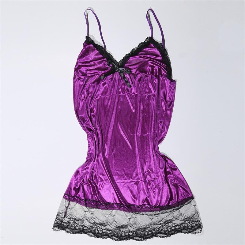 European and American Women Sexy Lingerie Disposable Lace Plus Thin Suspender Pajamas