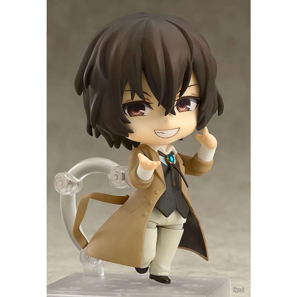 10CM Anime Bungo Stray Dogs Dazai Osamu Figure Action #657 Replacement Face Accessories Model Toy Gift Collection PVC OB11