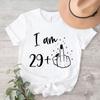 Women's Retro 29 39 Years Old White Summer Knitted Short Printed T-Shirt 30-60 Year Old Wo T-Shirt Birthday Printed T-Shirt