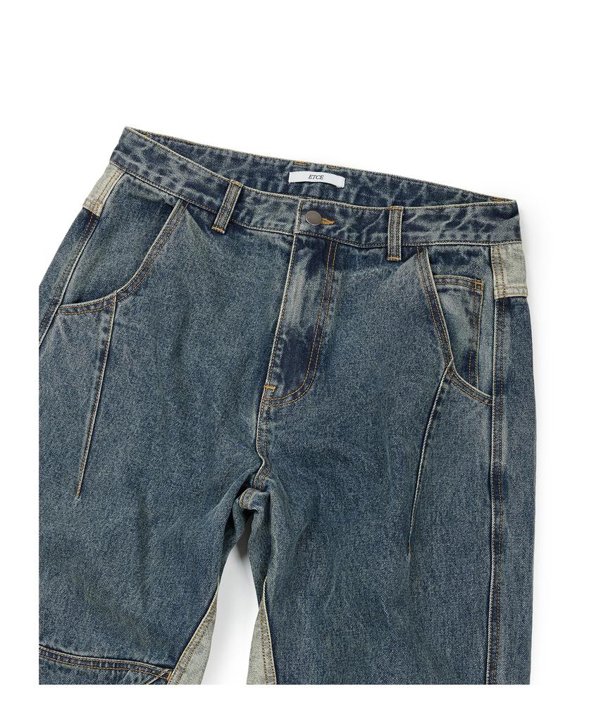 ETCE Curved Panel Denim Pants 2.0 (Blue)