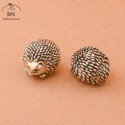 Kupfer Igel Kleine Ornamente Massiv Messing Antike Tierskulptur Handwerk Schreibtisch Teetisch Dekoration Heimdekor für Wohnzimmer