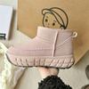 Tire bottom snow boots women's winter new velvet warm thick-soled muffin bottom short cotton boots women