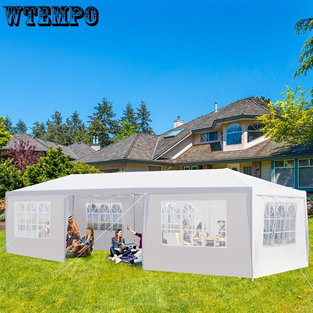 10'x30' Geräumiges Outdoor-Partyzelt - Wasserdichtes Vordach, 8 Abnehmbare Seitenwände, Perfekt für Terrasse, Hochzeit, Pavillon, Gartenveranstaltungen und Versammlungen