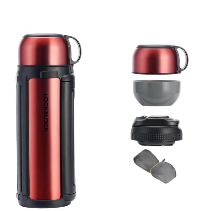 LocknLock LHC1427R 1.8L Stainless Steel Insulated Pot