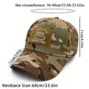 2pcs Men's Women's Baseball Cap Necklace Set Fashion Casual Sports Camouflage Military Cap Small Spaceman Style Necklace Couple Sun Protection Sun Hat