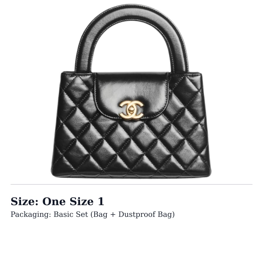 Chanel Borsa a mano mini Kelly 23K Pelle di vitello lucida invecchiata Metallo color oro Nero AS4416-B14296-94305