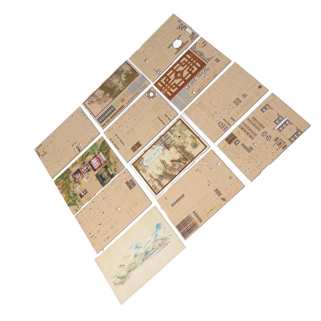 Book Nook Kit DIY Miniature Dollhouse Booknook Kit 3D Wooden Puzzle Bookend Bookshelf Insert Decor