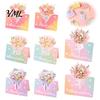 Floral Bouquet Greeting Card 10Pcs 3D Flower Thank You Card, Best Wishes Note Cards Appreciation Gifts for Anniversary, Mother's Day, Teachers'
